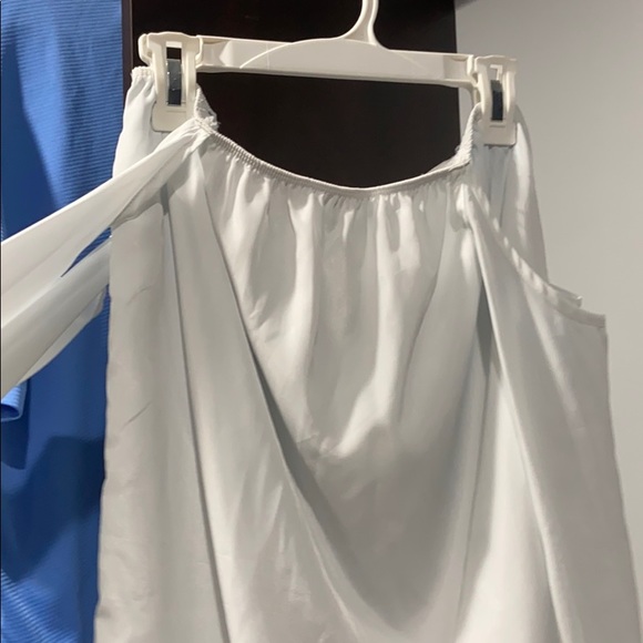 White Strapless Longsleeve Dress - Picture 3 of 4